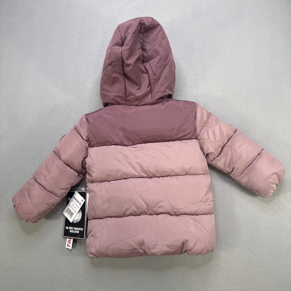 Reebok Toddler Heavyweight Comfortable Puffer Jacket Size 18 Month Pink NWT - Picture 7 of 8